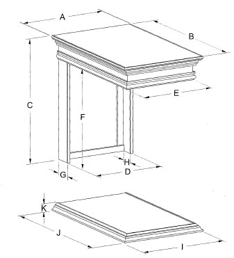 EMPB Standard Mantle Dimensions